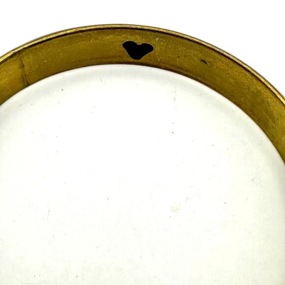 Brass Floral Bangle Retro Bracelet Flowers Heart Cutout Boho Casual Jewelry - Picture 3 of 8